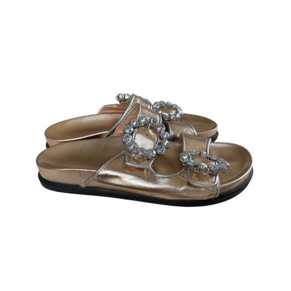 SCHUTZ Ariel Crystal Buckle Slide Sandals - Picture 2 of 9